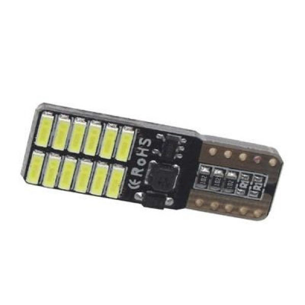 Светодиод габаритный T10 4014-24SMD Canbus Electrodeless, цоколь T10