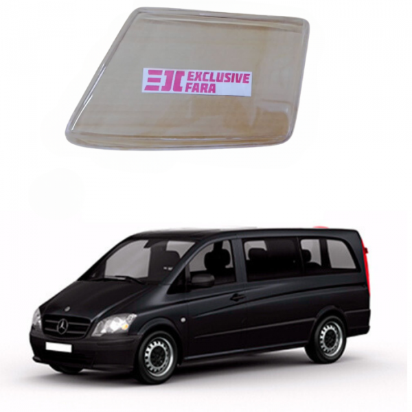 Стекло фары Mercedes vito грузовой 96-03 г. Левое